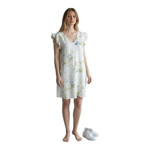 Laura Ashley Linen Floral Shift Dress